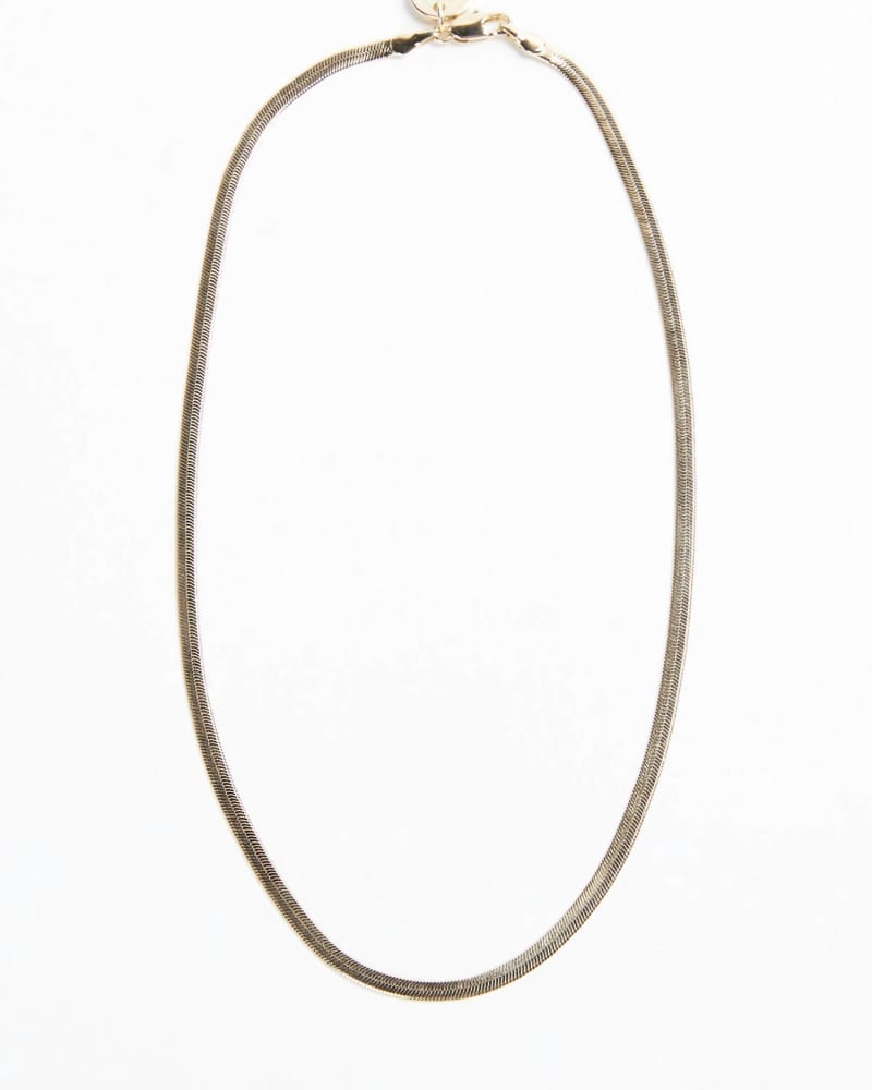 Front of a size O/S Viper Chain Necklace in Gold in Gold by Eklexic. | dia_product_style_image_id:345037